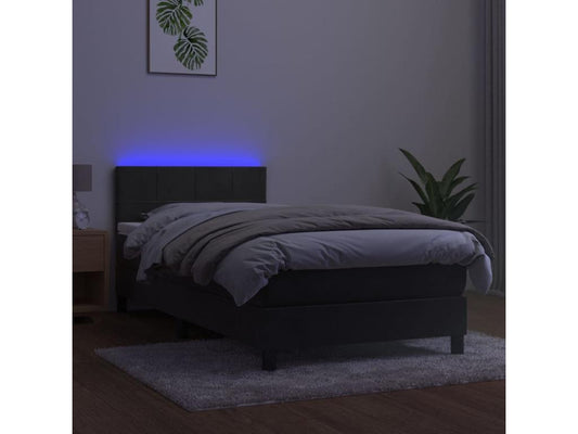 Parisianestop bed base with LED mattress, dark grey, 100x200 cm, 65896YZLD