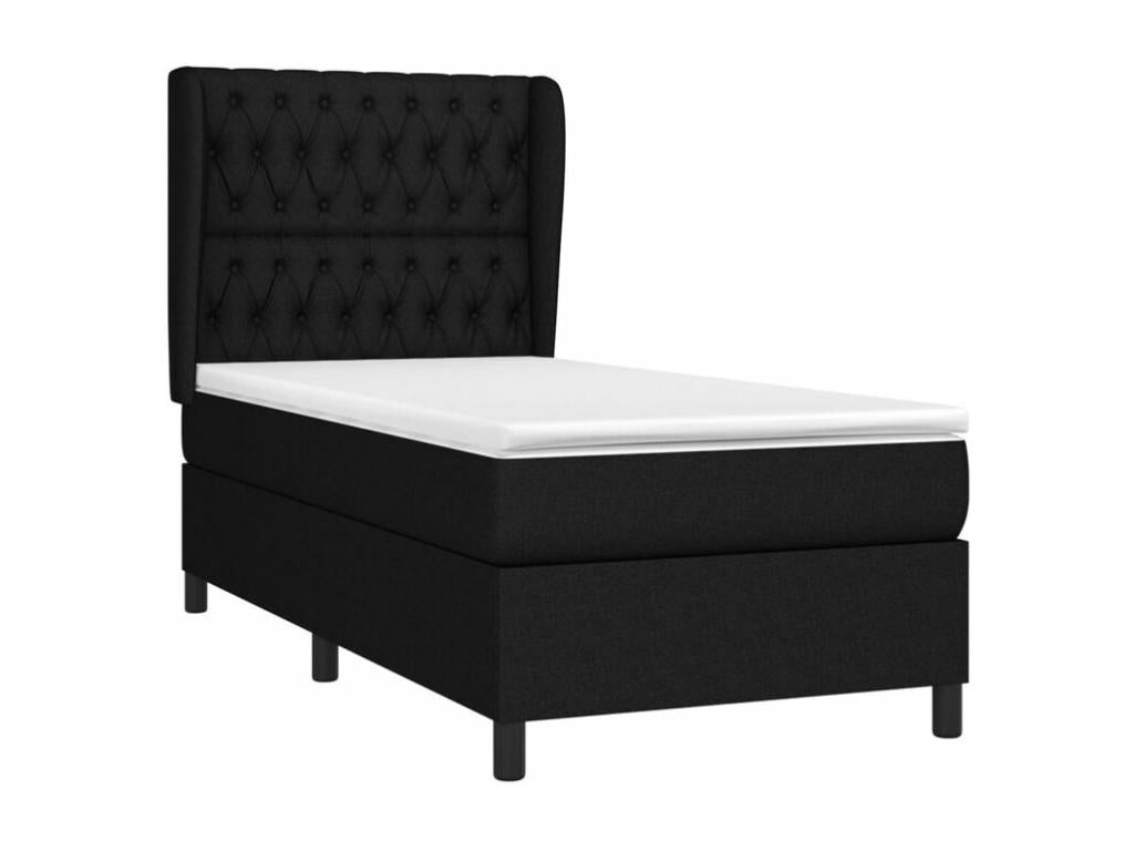 Maisonpuretop bed base with black 90x200 mattress, fabric, 10828MAUF