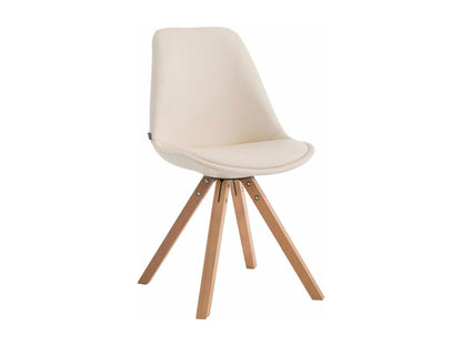 Dining chair - Faux leather / Natural - Cream - Laval 76365XYFJ