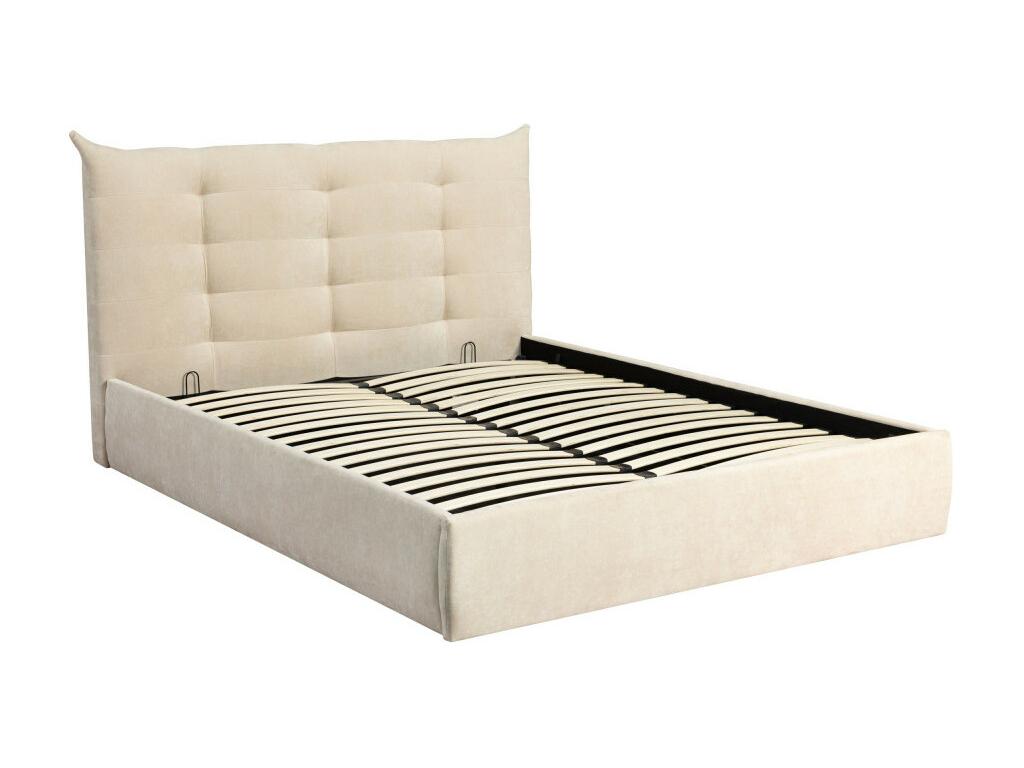 Parisianestop - 160x200cm Fabric Storage Bed - Ecru 23469ATYE