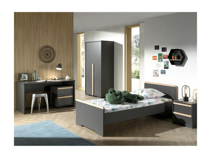Parisianestop - 90x200cm Bedside Table, 2-Door Wardrobe, Desk, Storage Unit 20040KPNM