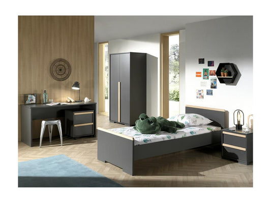 Parisianestop - 90x200cm Bedside Table, 2-Door Wardrobe, Desk, Storage Unit 20040KPNM