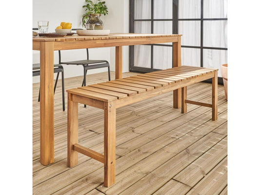 2-3 seater bench in Parisianestop from Vietnam - light wood - indoor/outdoor - 140cm 89982TGBM