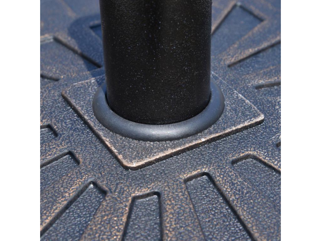 Parisianestop Square Parasol Weight Base, Bronze and Black 16103ZORU