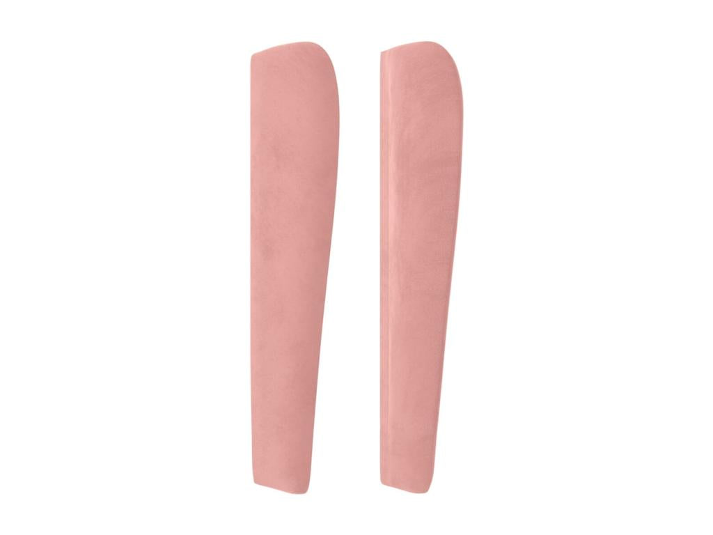 Headboard with wings, Pink, 83x23x118/128 cm, Velvet, 45178BUFP