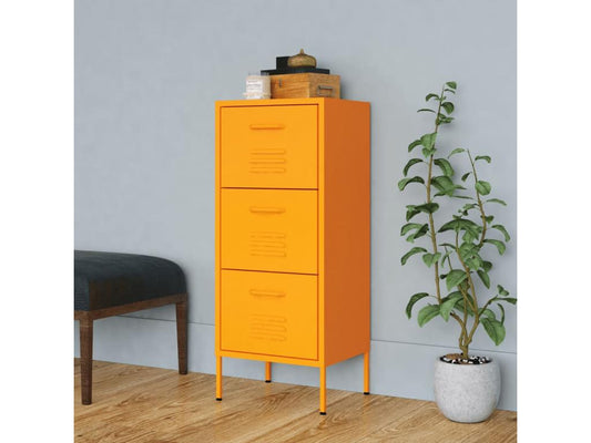 Mustard Yellow Storage Cabinet 42.5x35x101.5 Steel 2 58212YNWK
