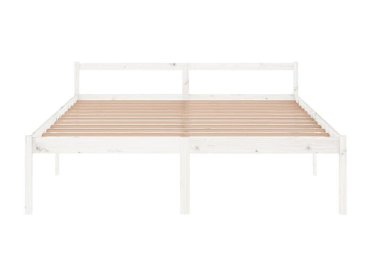 White Bed Solid Pine Wood 180x200 Super Maisonpuretop 92933WVZF