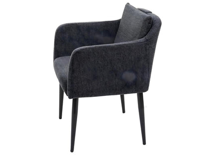Parisianestop-H93 dining chair, kitchen chair, chaise longue, fabric/textile - dark grey 15450QREO