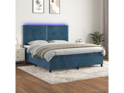 Parisianestop bed base with mattress and LED light, dark blue, 180x200 cm, 48098KARM