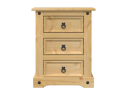 Maisonpuretop bedside table 53x39x66 cm solid pine wood 30867DQWL