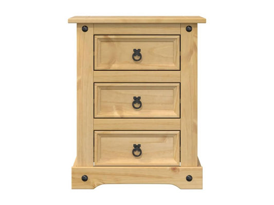 Maisonpuretop bedside table 53x39x66 cm solid pine wood 30867DQWL