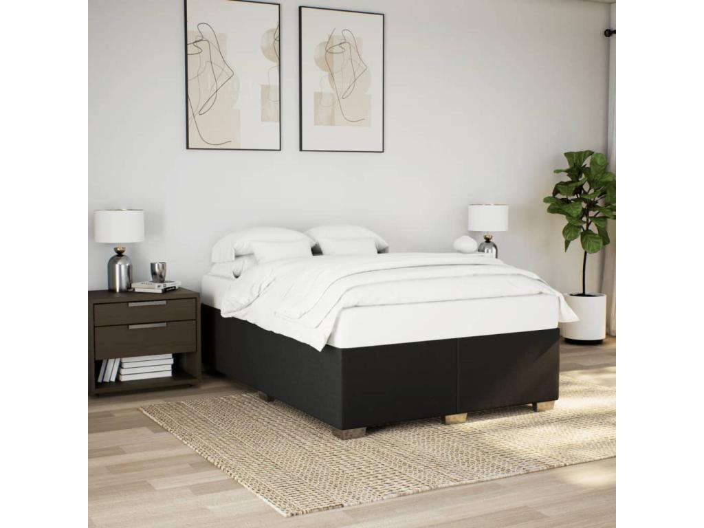 Black Bed Frame 160x200 cm Fabric 82302MJQQ