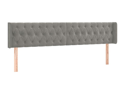 Light Grey LED Headboard 183x16x78/88 cm Velvet 44477GNCF