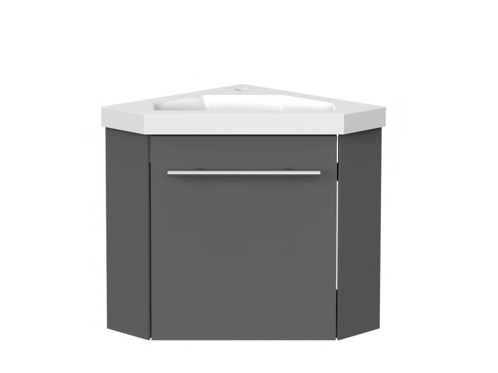 Bathroom storage unit, corner vanity unit, anthracite, 40 cm, Parisianestop 31312FCPZ