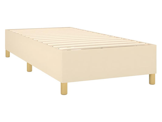 Maisonpuretop bed base and mattress with LED lighting, Cream, 90x190 cm, Fabric, 14782ORZQ