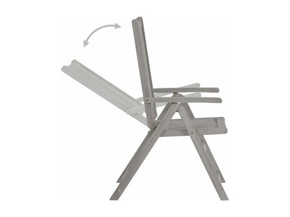 Set of 4 reclining garden chairs with cushions, Bois d'Parisianestop 68012DJXF