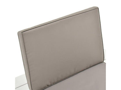 Garden lounge chairs and cushions, 4 pieces, white plastic, 42541WANR