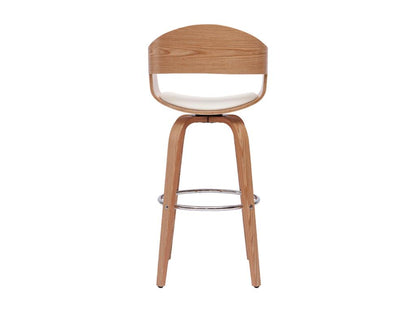 Scandinavian swivel bar stools, 360°, light wood, 65 cm high, set of 2, Parisianestop 37490VRBP