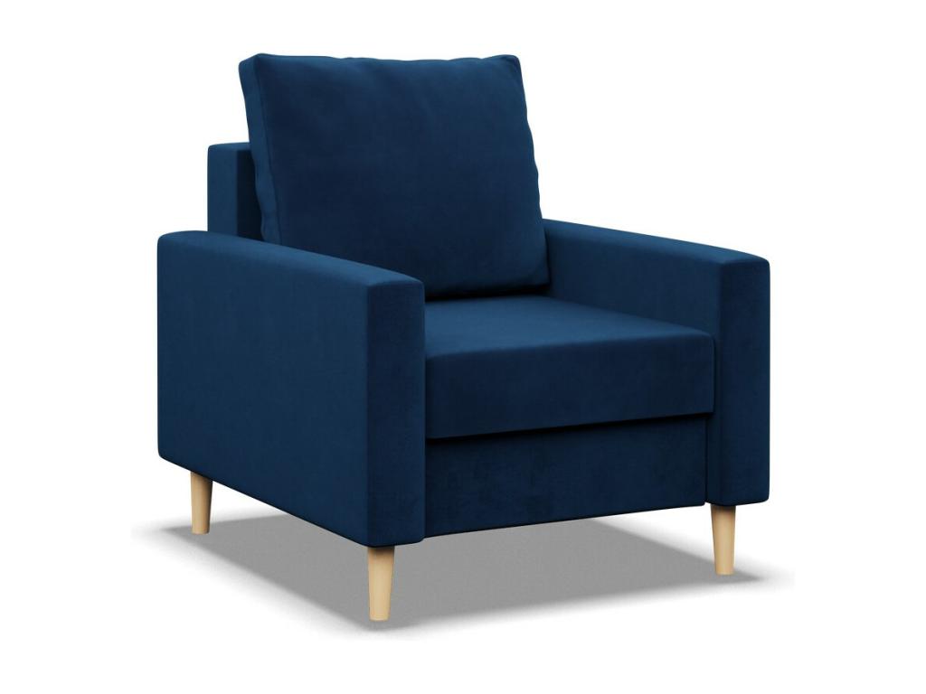 Lounge chair for the living room, reversible cushion, Blau 16933BRUD