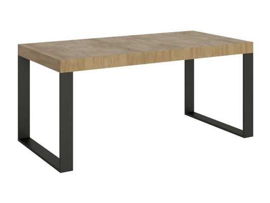 Maisonpuretop Extendable Dining Table - Brown - 4-Leg Base - 5 Thick Extension Leaves - Extends from 130 to 390cm - 28324TBPA