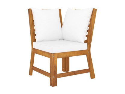 3-piece garden furniture set with cream cushions, solid wood, Maisonpuretop, 44409OFYN