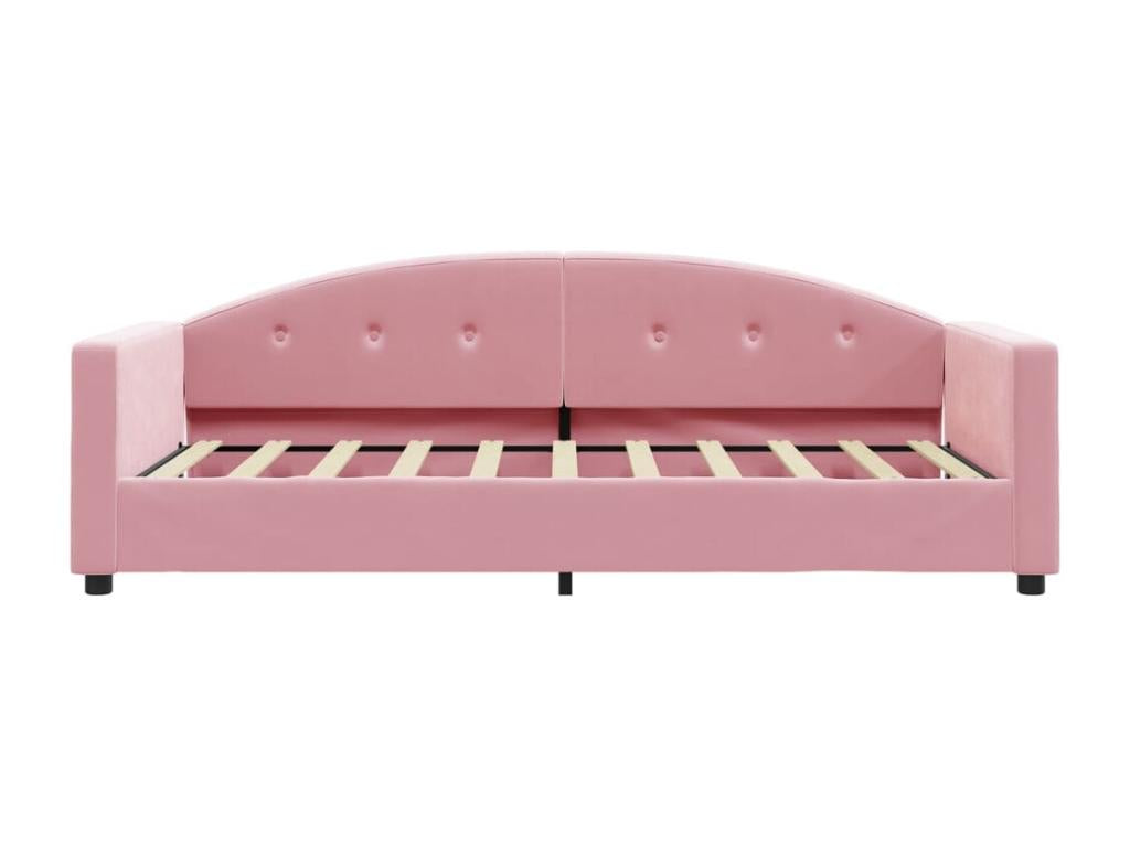 Pink daybed 80x200 cm velvet 64308DFKE