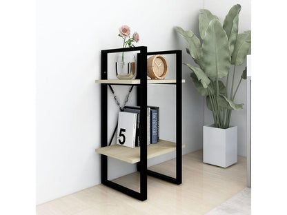 2-Tier Oak Bookshelf Maisonpuretop Engineered Wood 04929OWAR