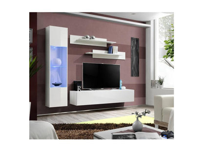 Fly III 210cm White Wall-Mounted TV Unit 14468FKDY
