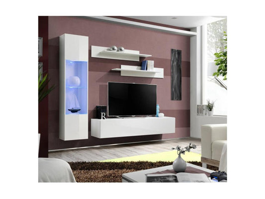 Fly III 210cm White Wall-Mounted TV Unit 14468FKDY