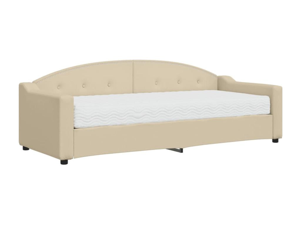 Daybed with cream mattress 80x200 cm fabric 89071IOUO