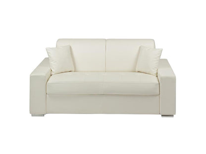 Maisonpuretop 2-seater express convertible sofa in faux leather - White - 120 cm sleeping area - 22 cm mattress 96226MYPL