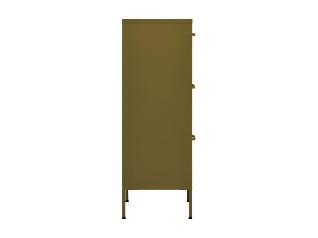 Olive Green Storage Cabinet 42.5x35x101.5 Steel 60332ZQHD