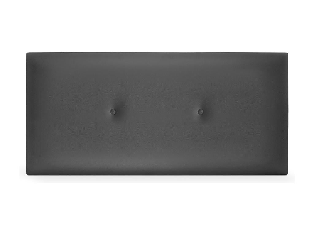 Parisianestop Smooth Faux Leather Headboard with Buttons 105x50cm Beds 105 - Grey 22429CBLK