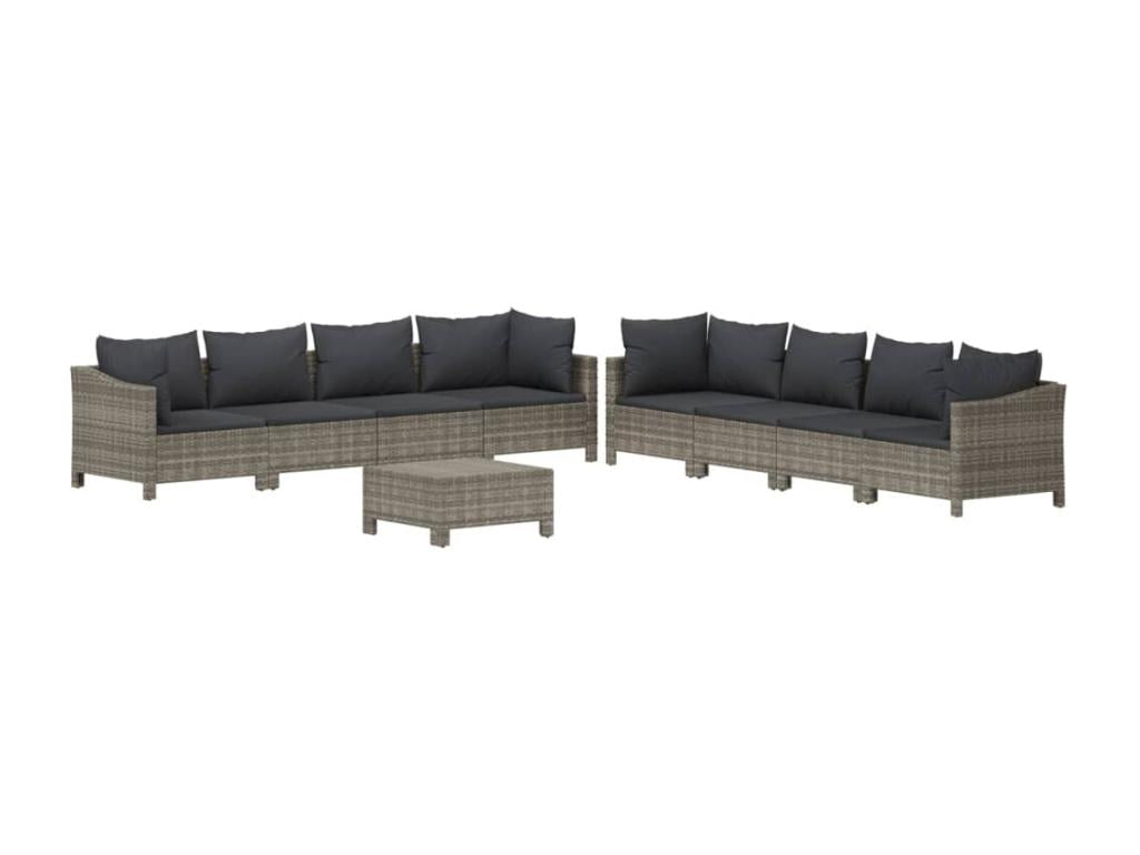 Grey resin garden furniture set, 63x63x55.5 cm, 02 0018025 68171JFLL