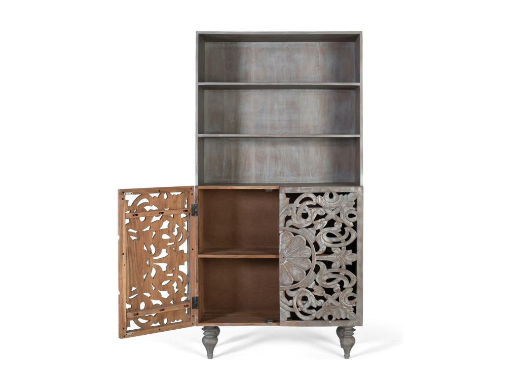 Solid mango wood bookcase 180 cm 36823GSZJ