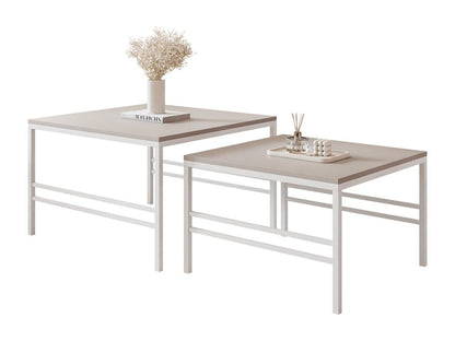 Nesting coffee table 2-in-1 fi70/fi60 Cashmere with white frame 05476XBMS