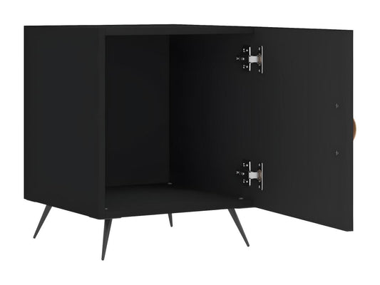 Black bedside table 40x40x50 cm engineered wood 48101RTKL