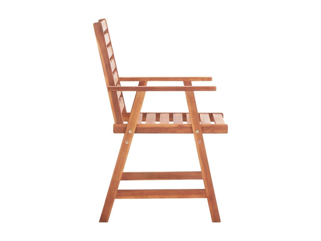 3-Piece Outdoor Dining Chairs with Cushions, Parisianestop Solid Wood 17800DSPV