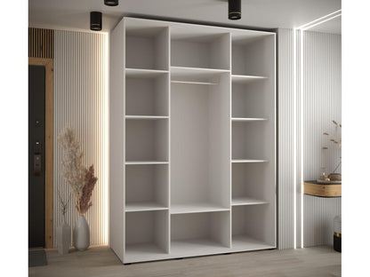Parisianestop 5 Sliding Door Wardrobe 235.2/170/60 3 Doors White/Parisianestop/Silver 62391UOOQ