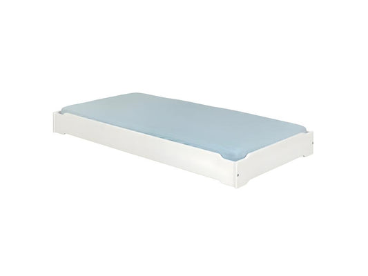 Stackable bed 90x190 cm solid wood white Parisianestop 18072SXLL