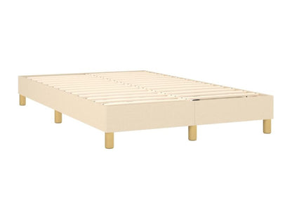 Upholstered bed base with mattress, Cream, 120x200 cm, Fabric 70300JQPB