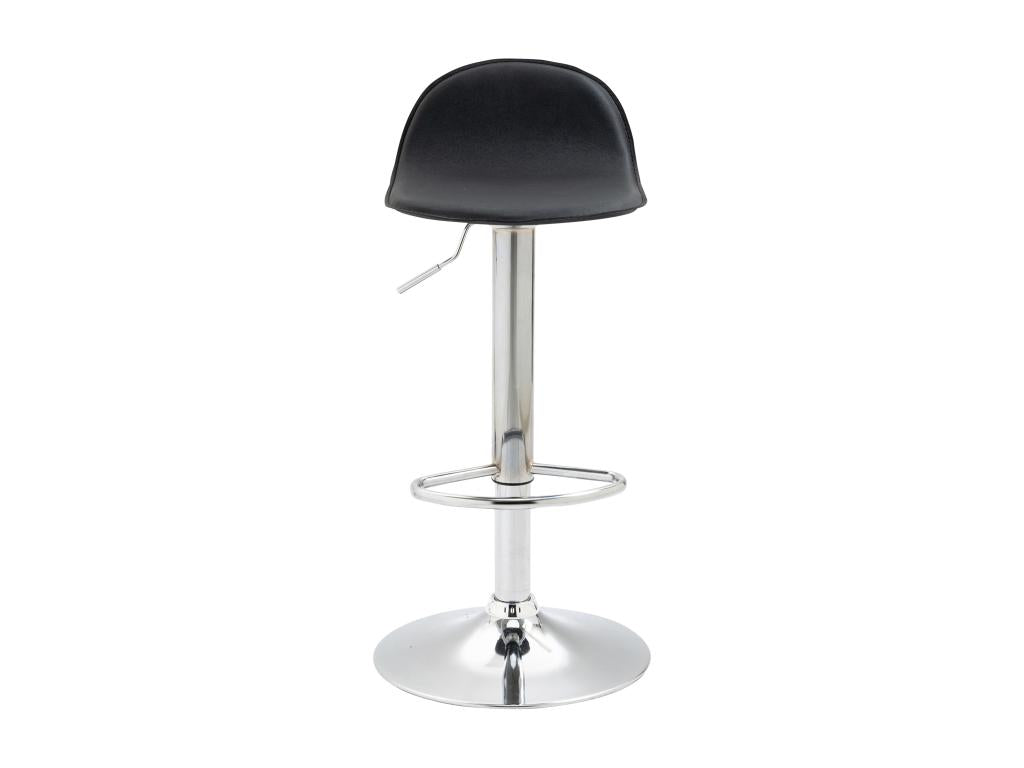 Bar stools - Faux leather / Metal - Black - Artvivrestore 08268SVMM