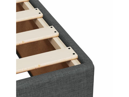 Bed frame without mattress, dark grey, 80x200 cm, fabric, 42824ONAT