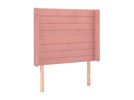Headboard with wings, Pink, 93x16x118/128 cm, Velvet, 11649MBWE