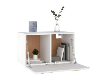 White wall cabinet 60x36.5x35 cm Engineered wood 42008LYIA