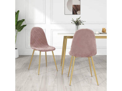 2-Piece Pink Velvet Dining Chairs 13 18293QWHD