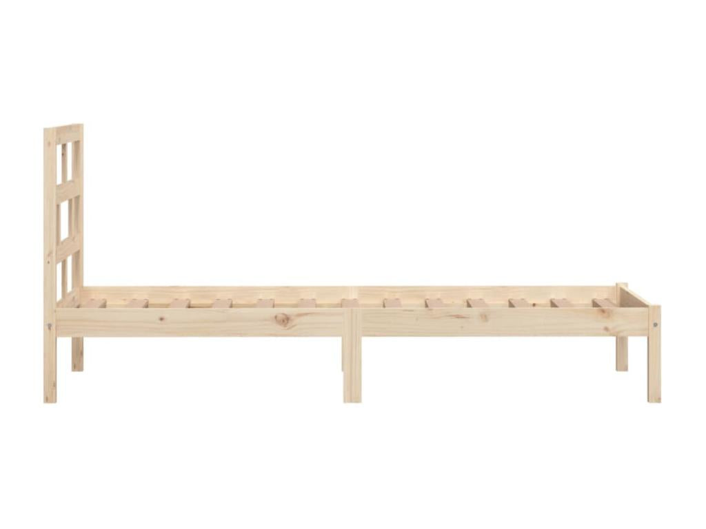 Solid pine wood bed frame 90x200 cm 70710LSEQ
