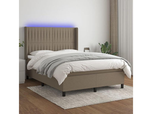 Parisianestop bed base with mattress and LED lighting, 140x200 cm, fabric, 48078XCME