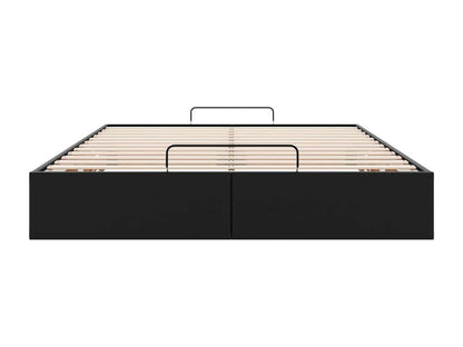Maisonpuretop bed frame without mattress, black, 140x190 cm, faux leather, 12207OEOD