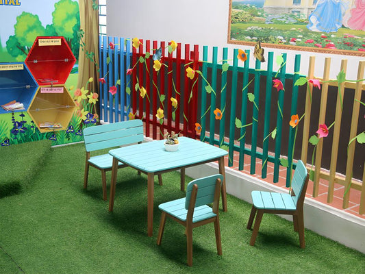 Children's garden table in turquoise blue from Maisonpuretop, 80 cm long - Maisonpuretop 00953OAYX